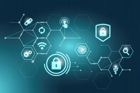 Illustration depicting supply chain and network security strategies.