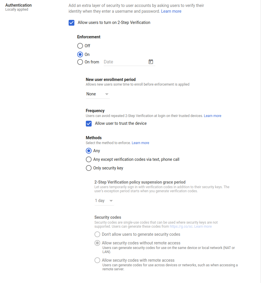 Google Workspace 2 S V Security Keys Google Workspace 2SV Security Keys